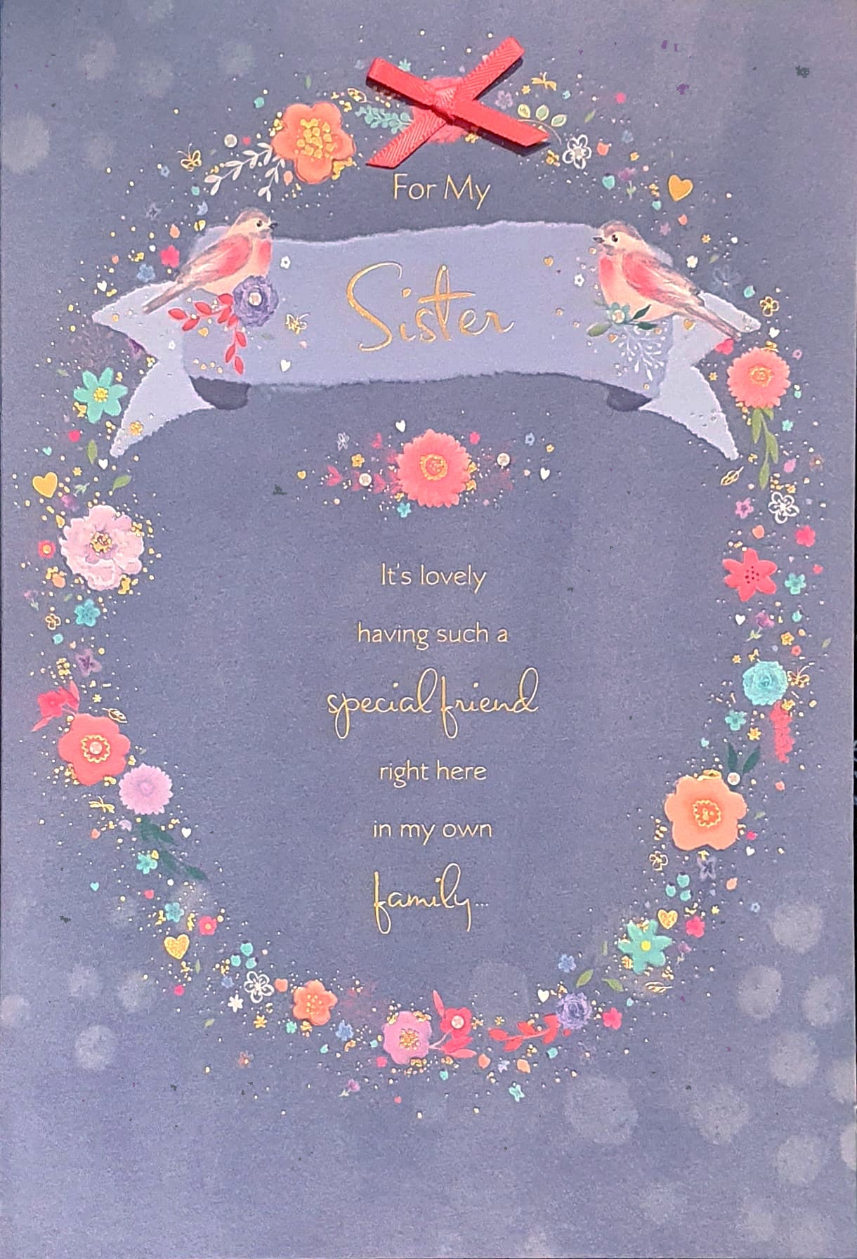 Sister Birthday Card -The Garland Of Love And Friendship