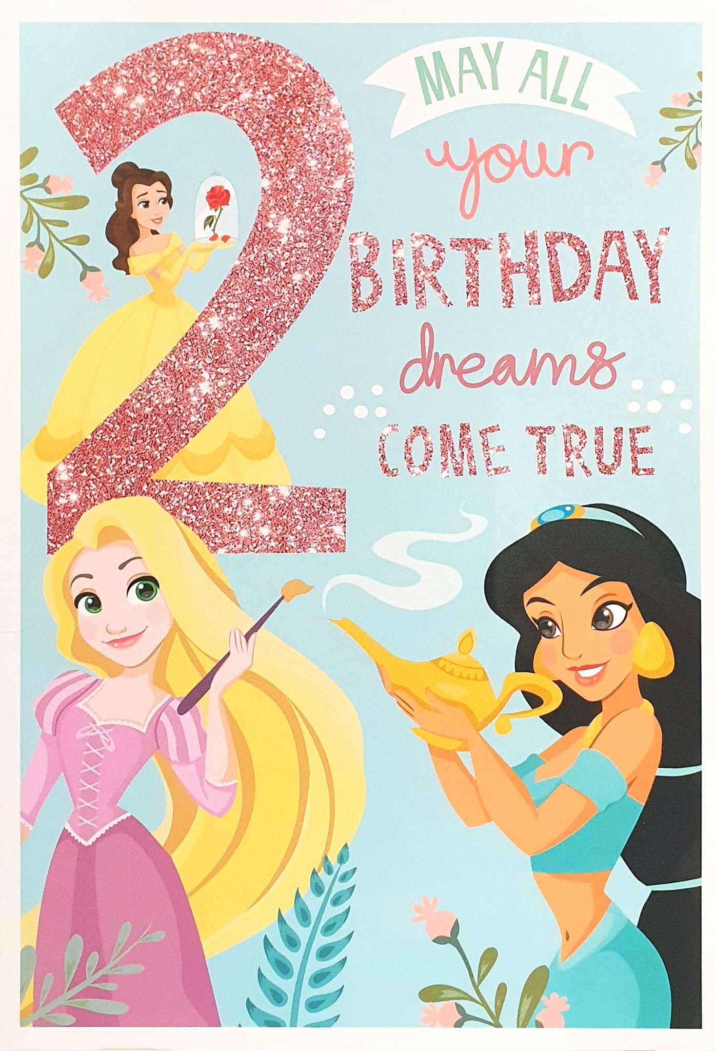 2nd Birthday Card - Disney Princess