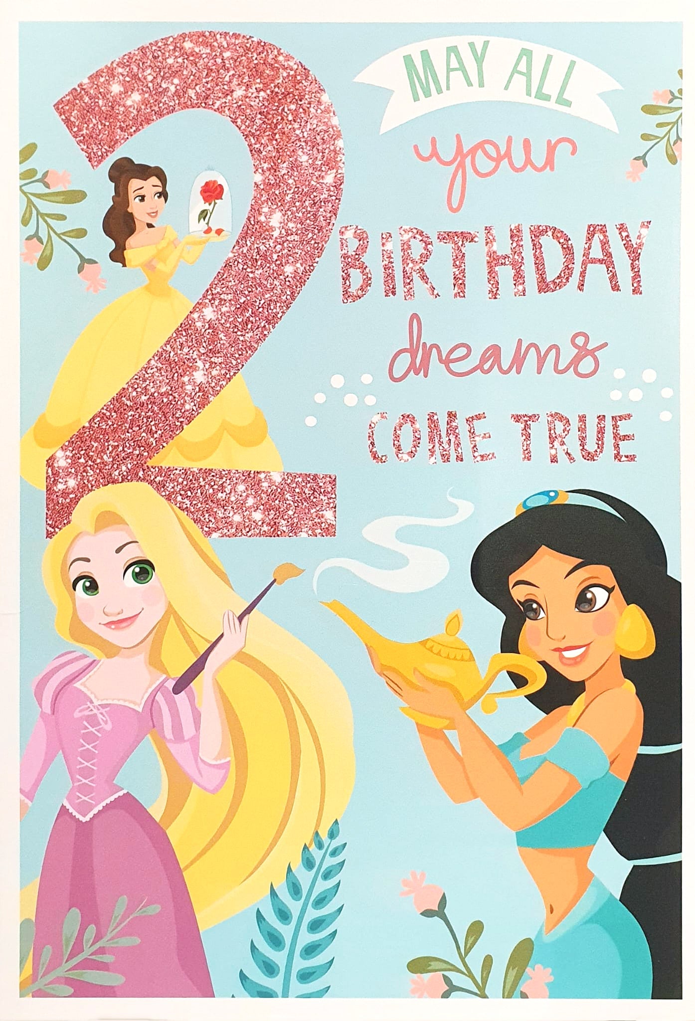 2nd Birthday Card - Disney Princess 
