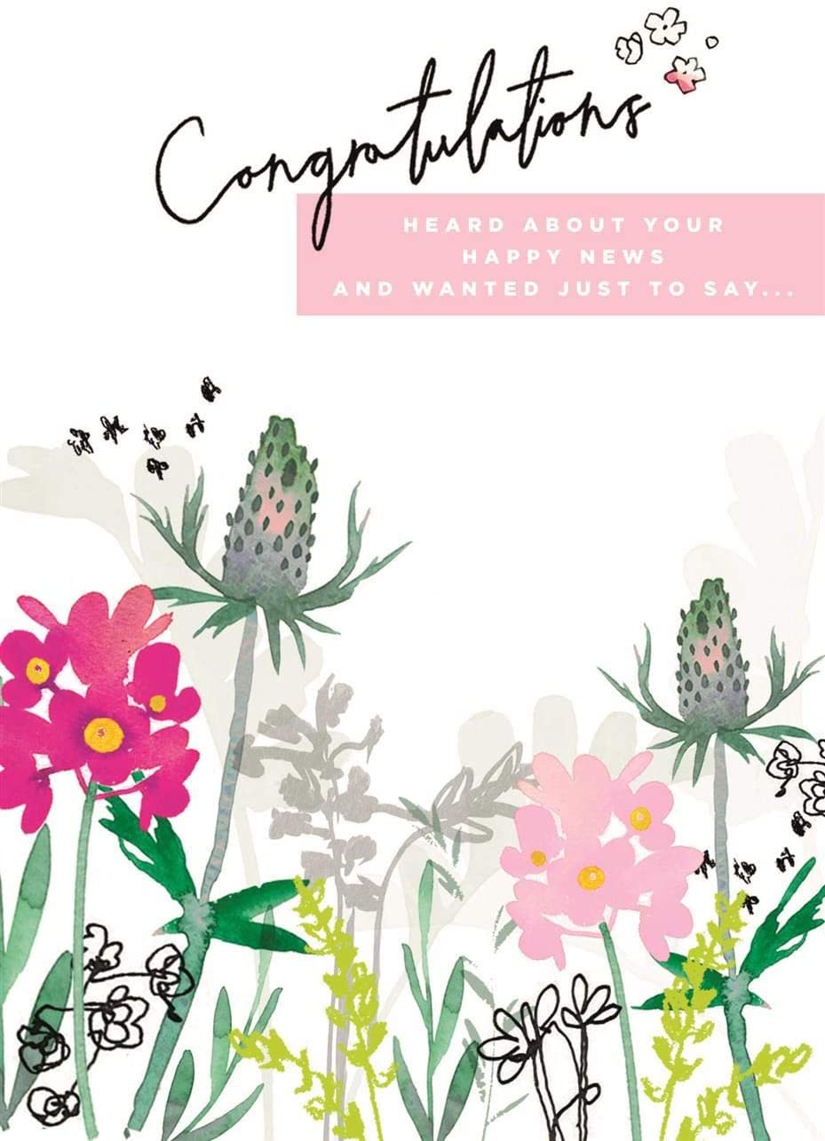 Congratulations Card - Contemporary Florals