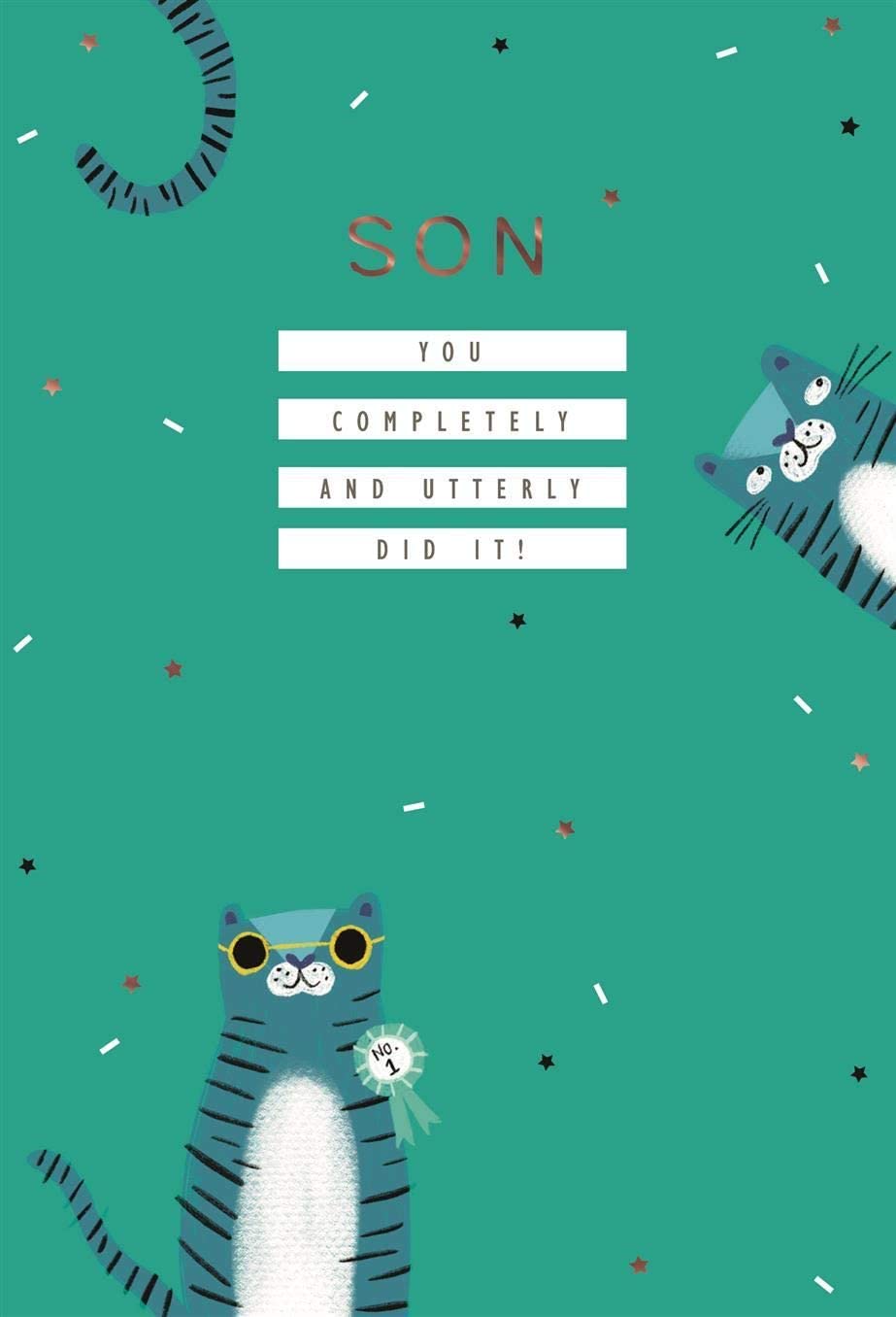 Son Congratulations Card - Number One Achievement