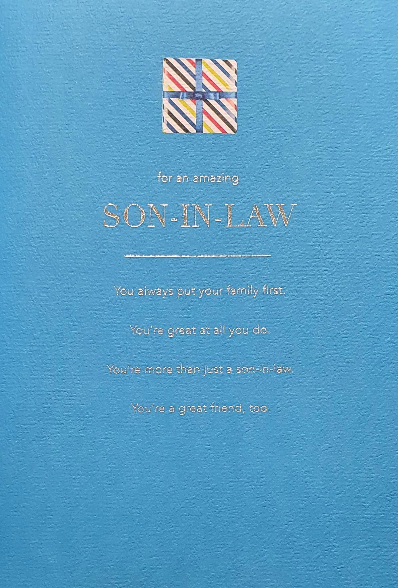 Son in Law Birthday Card - A Colourful Present