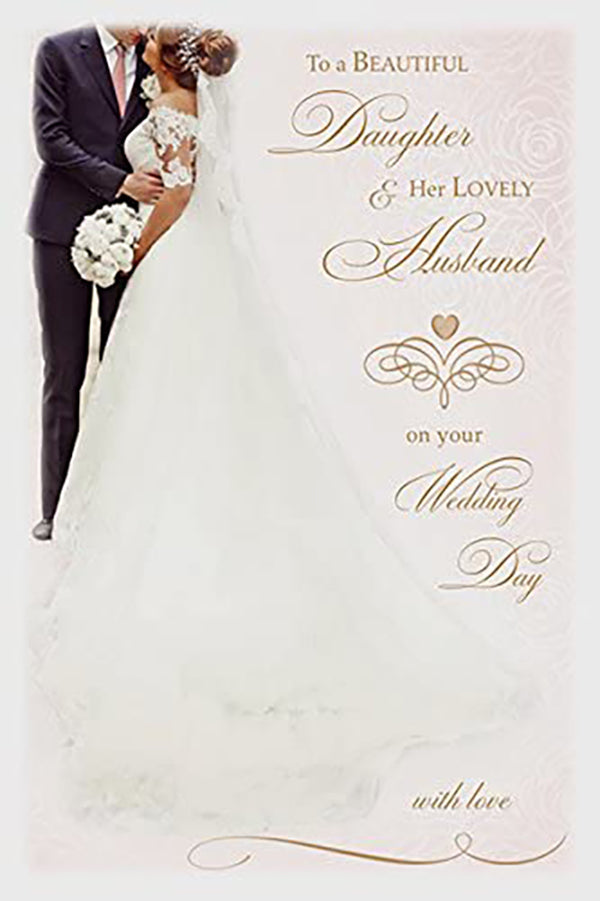 Daughter & Husband Wedding Card - Everlasting Moments