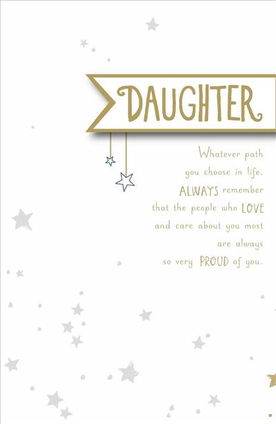 Daughter Birthday Card - Daughter With Pride