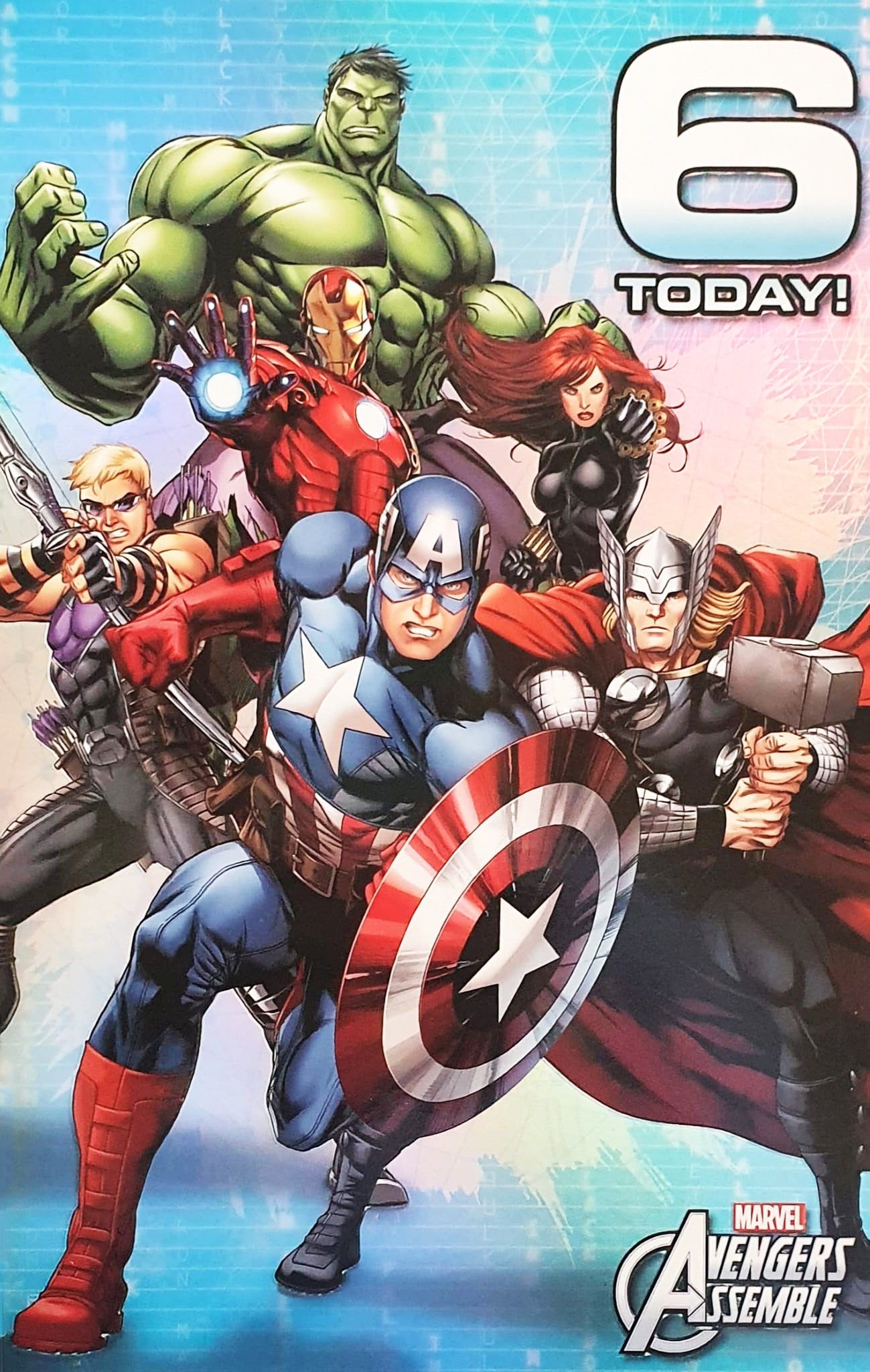 6th Birthday Card - Avengers Ready For Action Assemble