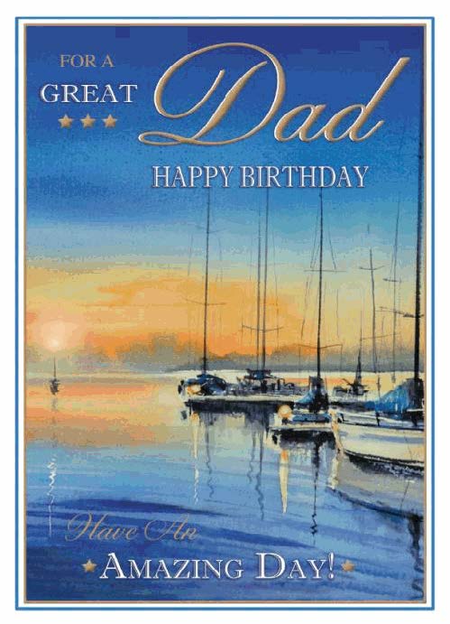 Dad Birthday Card - Luxury Sailing Boats