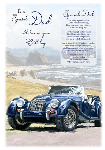 Dad Birthday Card - Dad You Are My Rock - Keepsake Card Included