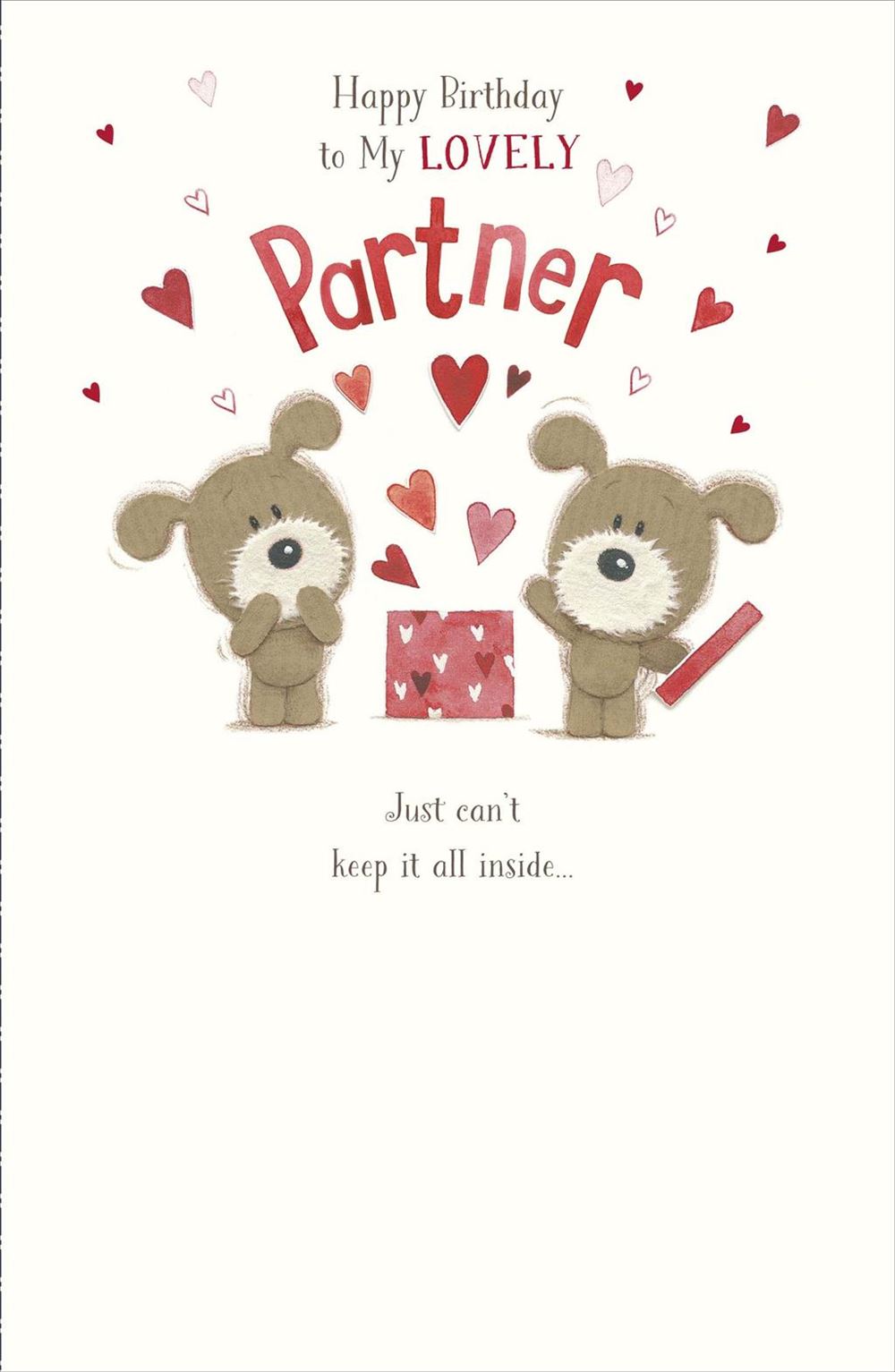 Partner Birthday Card - Lots Of Woofy Love