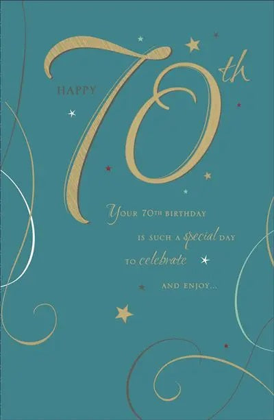70th Birthday Card - The Star Of The Golden Age