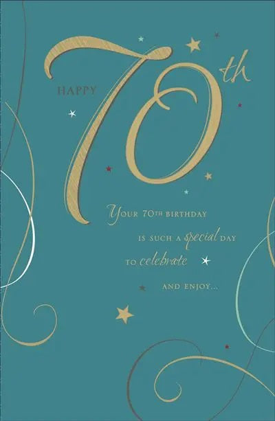 70th Birthday Card - The Star Of The Golden Age