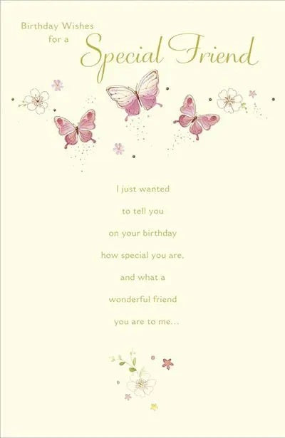Pop Up Friend Birthday Card - Kaleidoscope Of Pink Butterflies
