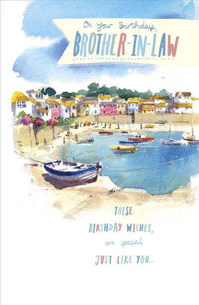 Brother in Law Birthday Card - Colourful Sail Boats