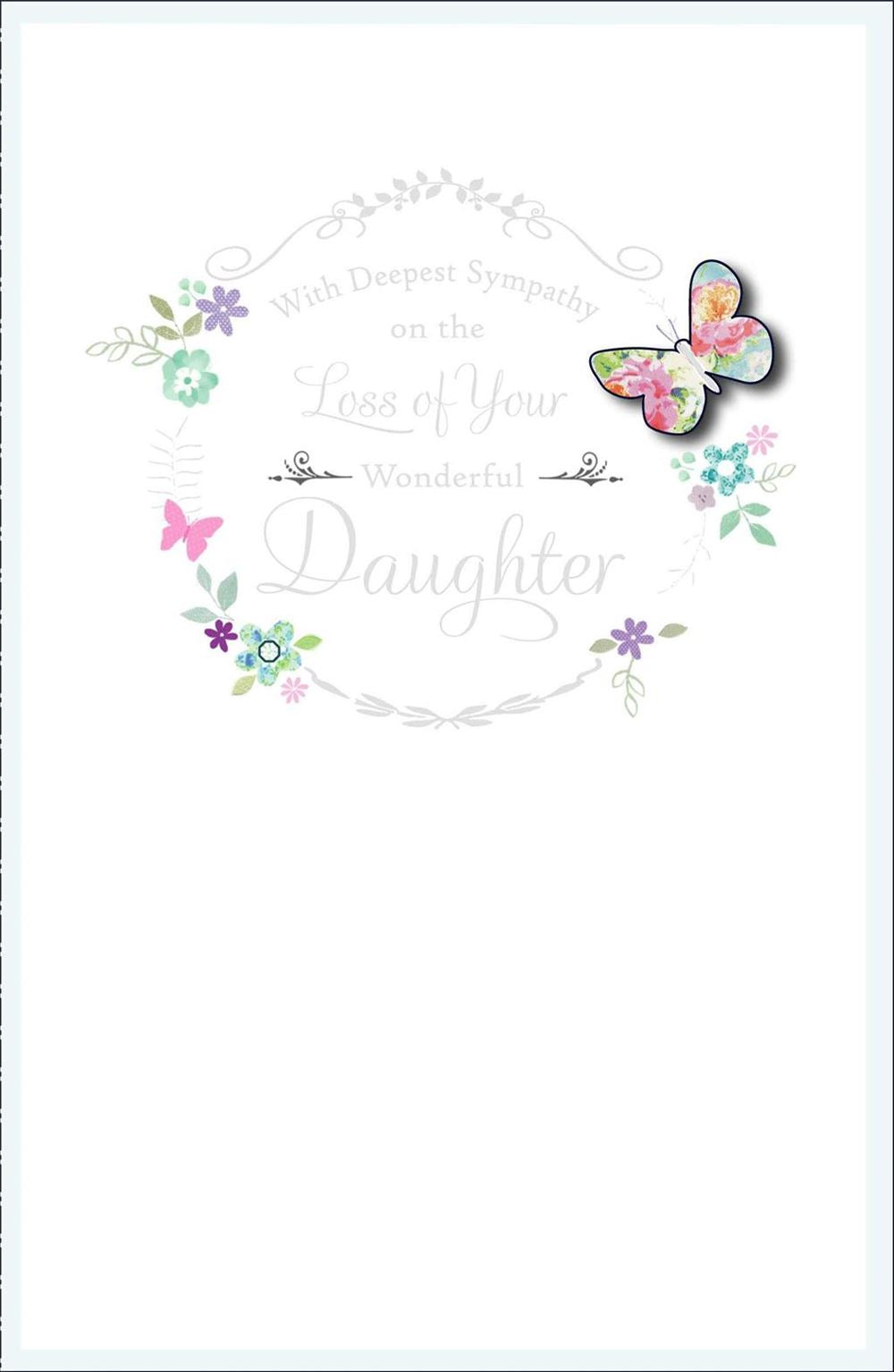 Daughter Sympathy Card - Timeless Memories