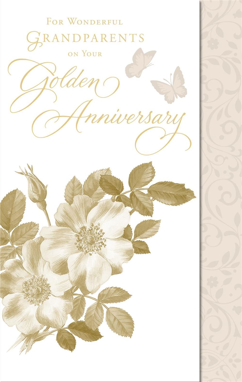 Grandparents 50th Wedding Anniversary Card - A Floral Delight