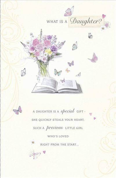 Daughter Inspirational Card - With Loving Words 