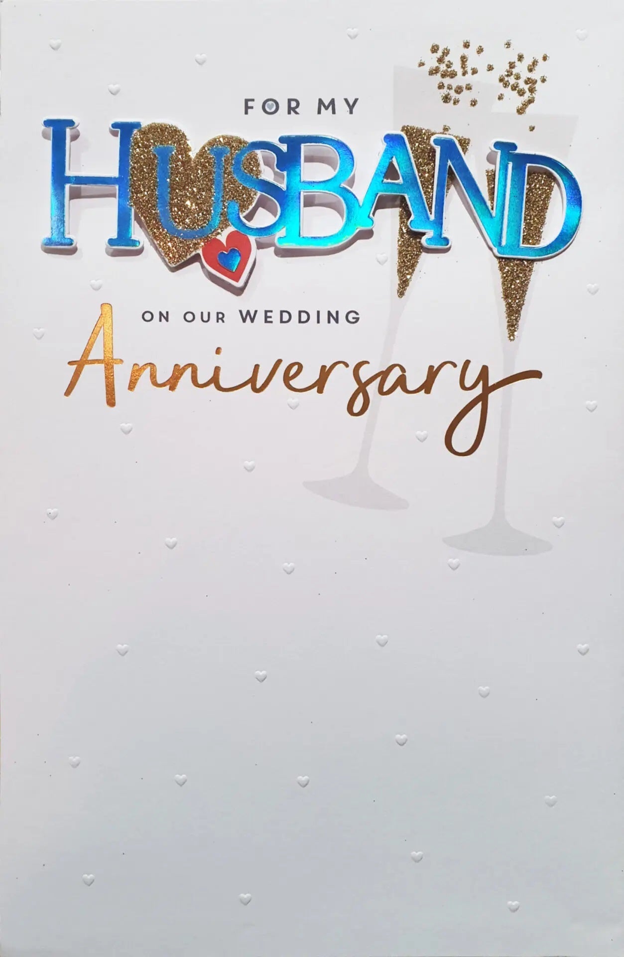 Large Husband Anniversary Card - Toast To My Husband