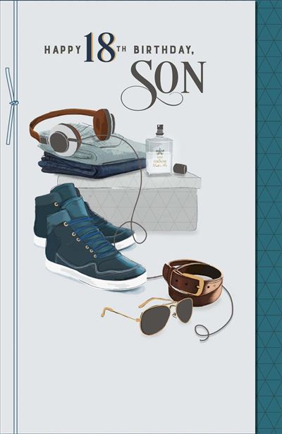 18th Son Birthday Card - Smart Manly Outfit