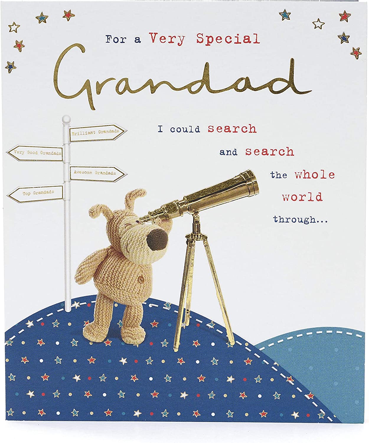 Grandad Birthday Card - Boofle Says You Are One Of A kind