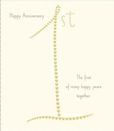 1st Anniversary Card - Heartfelt With A Modern Touch