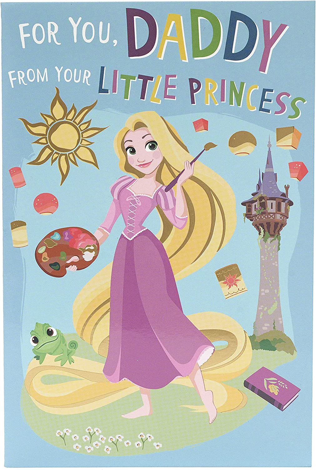 Daddy Birthday Card - Disney Princess Card From Daughter