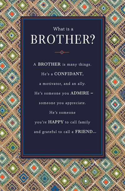 Brother Birthday Card - A Tapestry Of Wishes