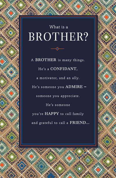 Brother Birthday Card - A Tapestry Of Wishes