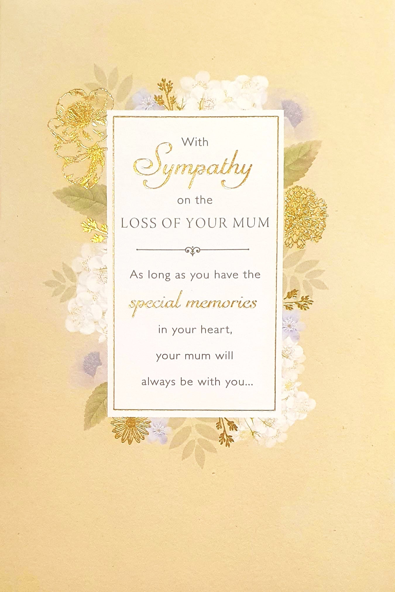 Mum Sympathy Card - A Floral Tribute