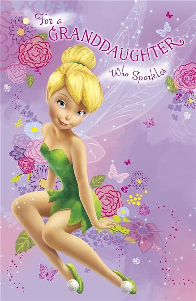Granddaughter Birthday Card - Magical and Pretty Tinkerbell