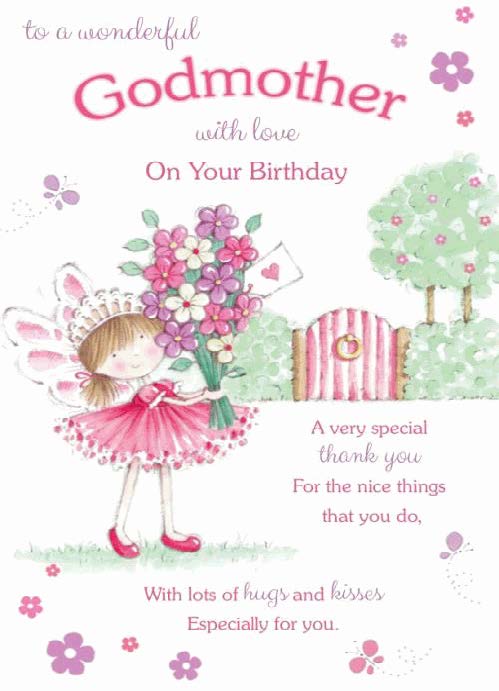 Godmother Birthday Card - Fairy Wishes Say It With Flowers