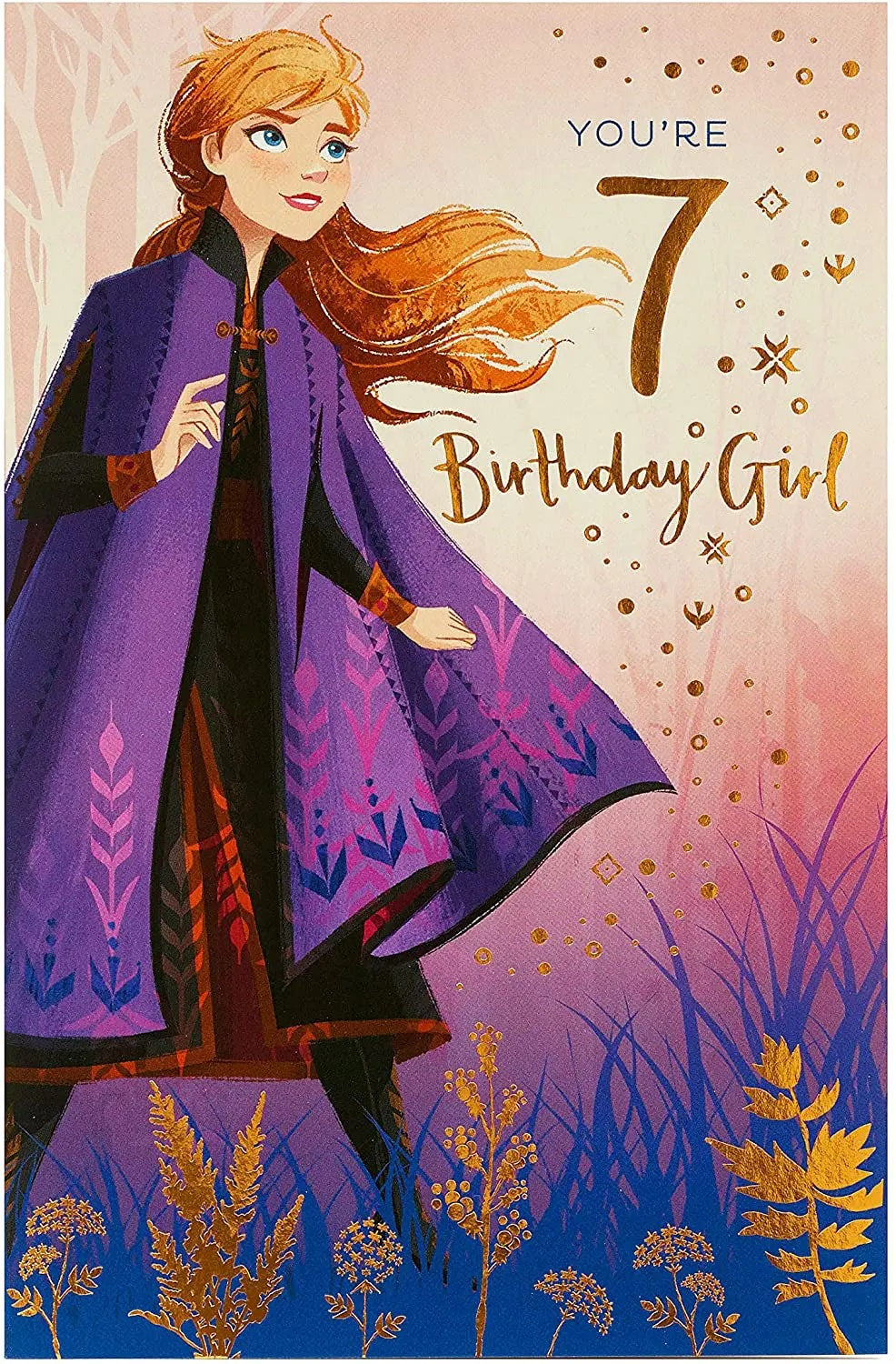 Male 7th Birthday Card - Anna From Frozen 
