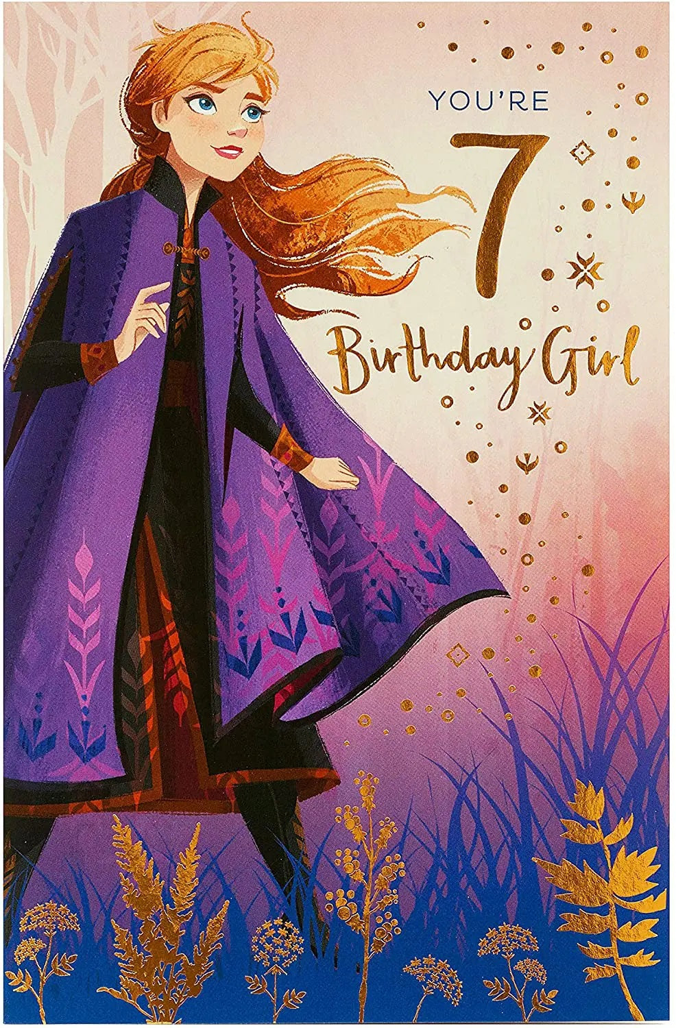 Male 7th Birthday Card - Anna From Frozen