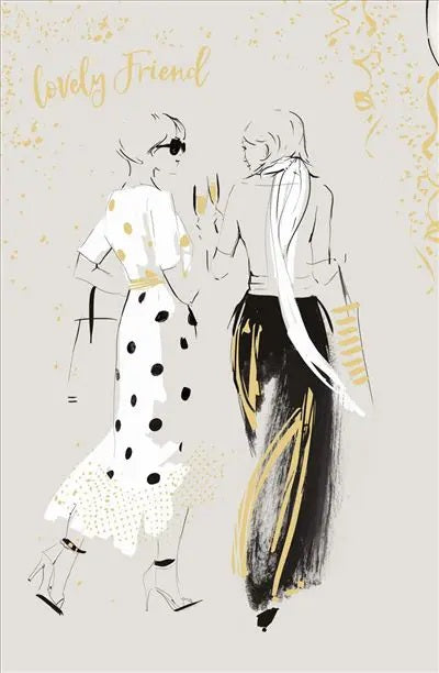Friend Birthday Card - An Elegant Champagne Toast