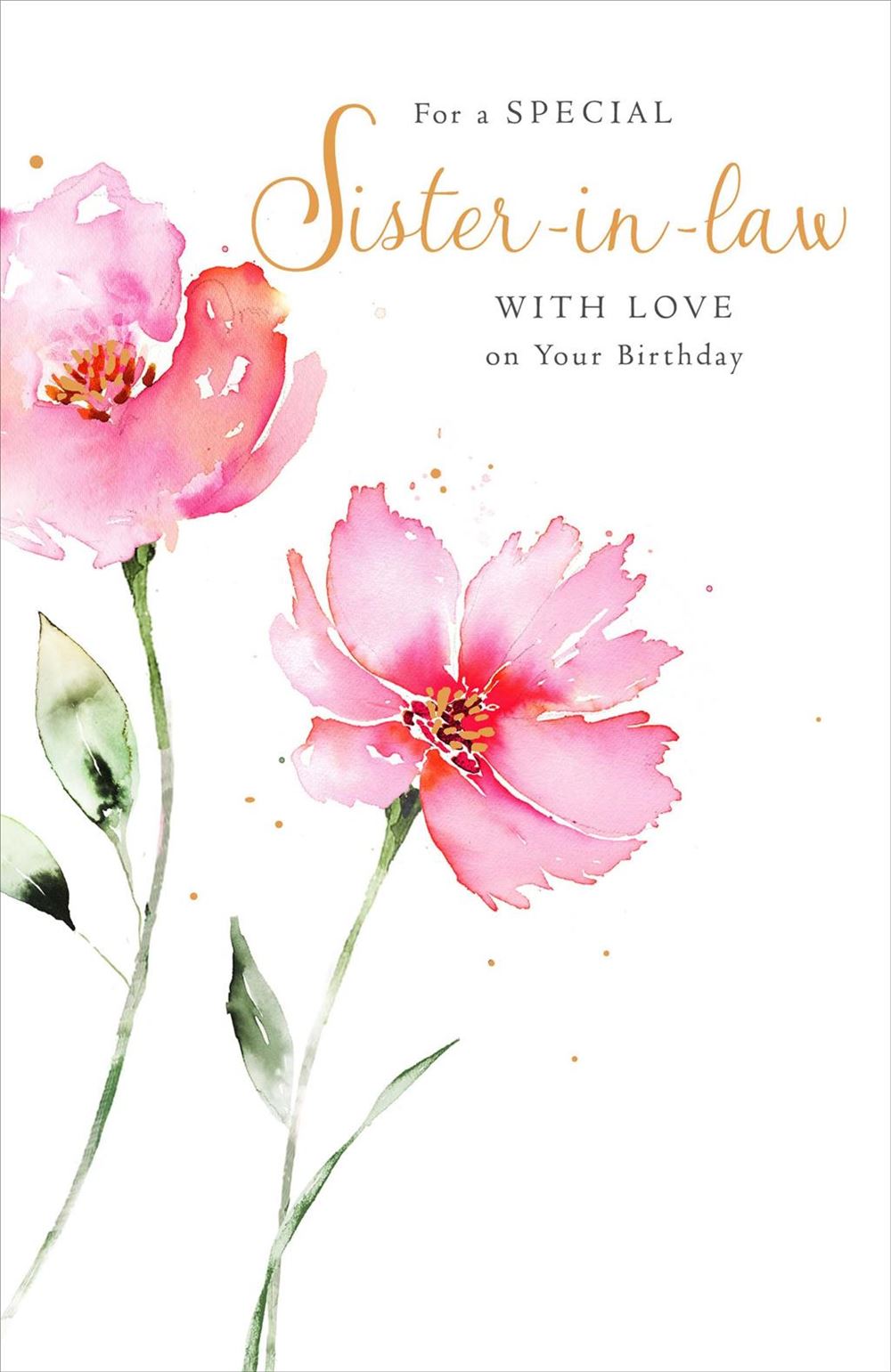 Sister-in-Law Birthday Card- Pink Cosmos
