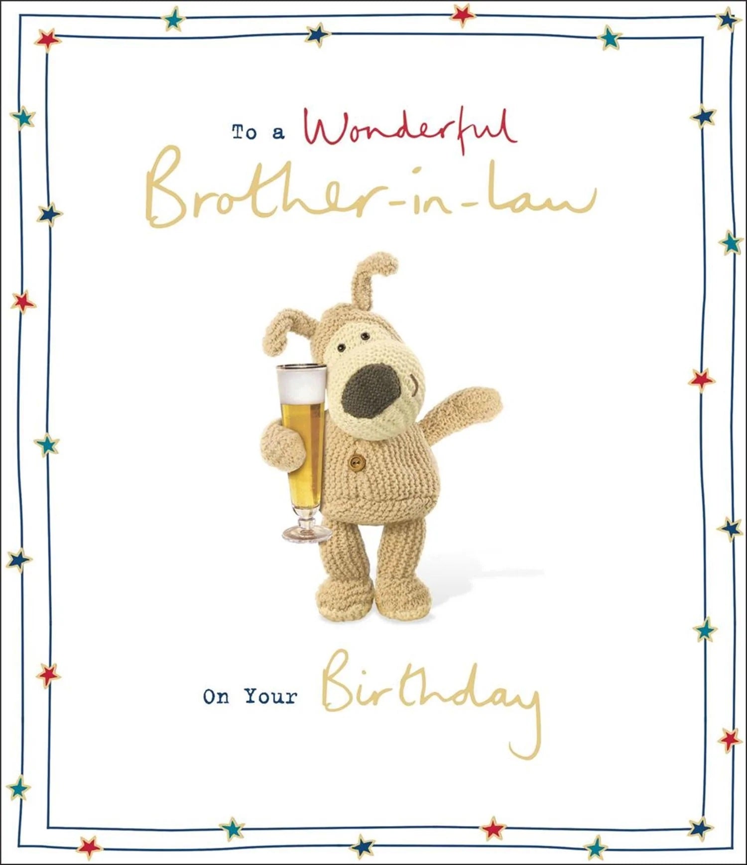 Brother in Law Birthday Card - A Toast From Boofles