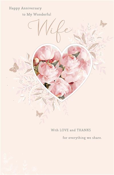 Wife Anniversary Card - Inspired By Nature 