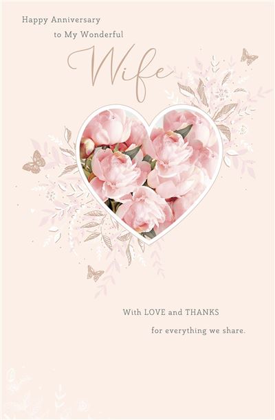 Wife Anniversary Card - Inspired By Nature