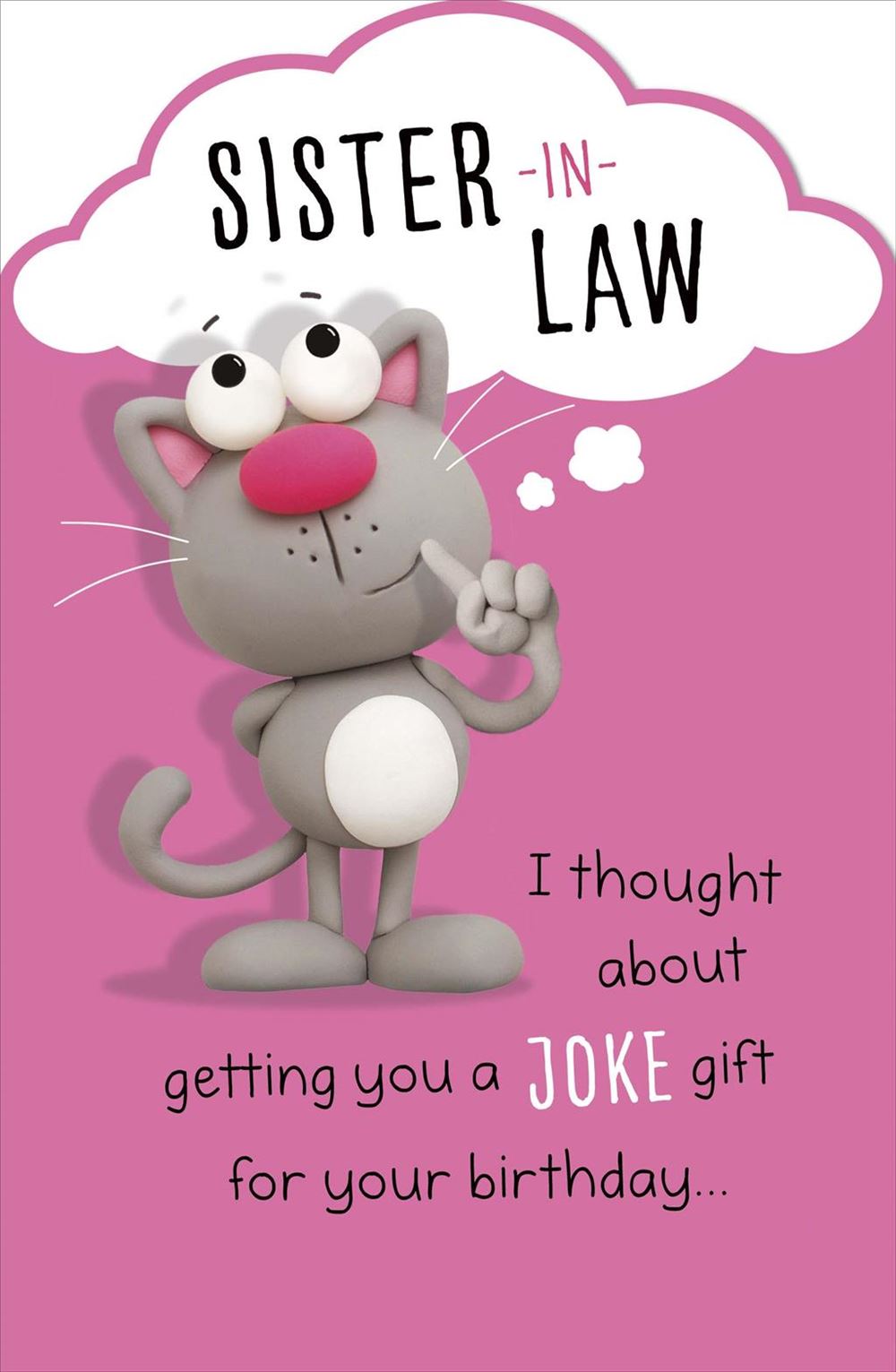 Humorous Sister-in-Law Birthday Card - A Joke Gift