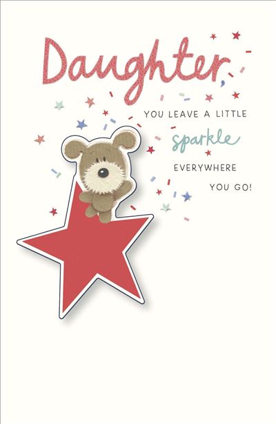 Daughter Birthday Card - You Are A Star Says Lots Of Woof 