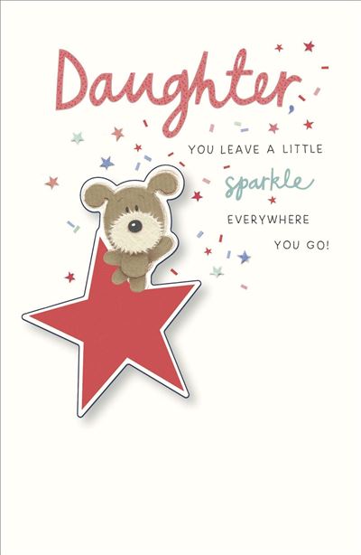 Daughter Birthday Card - You Are A Star Says Lots Of Woof