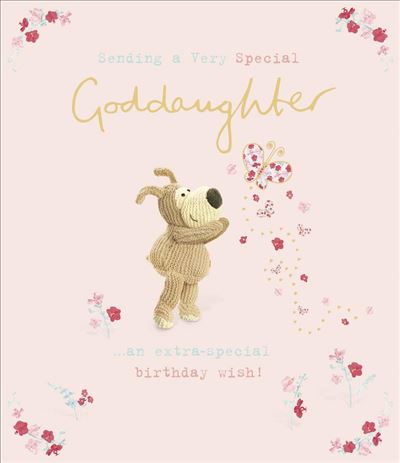 Goddaughter Birthday Card - Boofles Awestruck With Butterfly