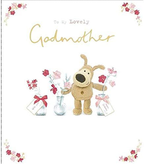 Godmother Birthday Card - Boofle's And Lots Of Bouquets