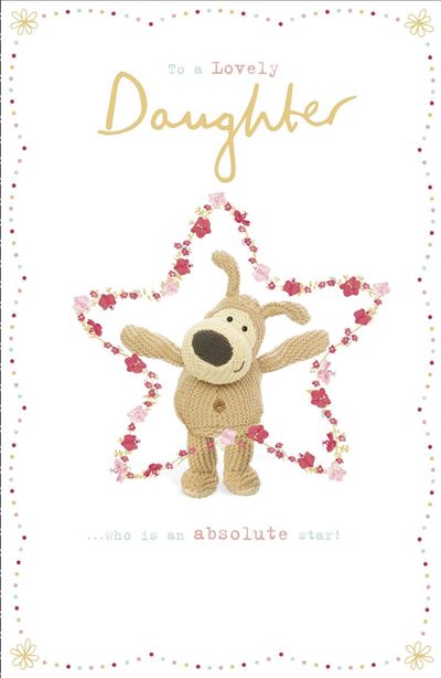 Daughter Birthday Card - Boofle Says You Are Pretty And A Star 