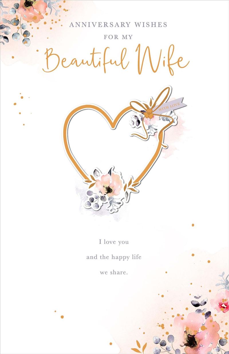 Wife Anniversary Card - Elegance With Gratitude