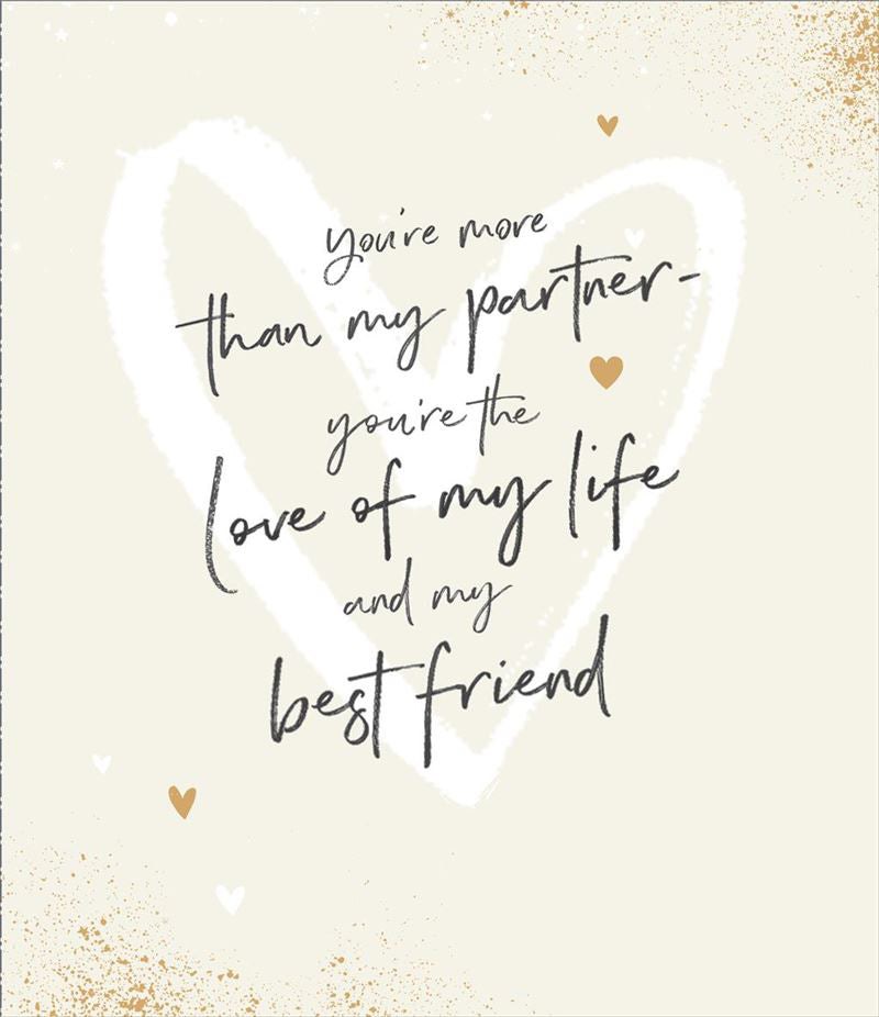Partner Our Anniversary Card - Love and Friendship