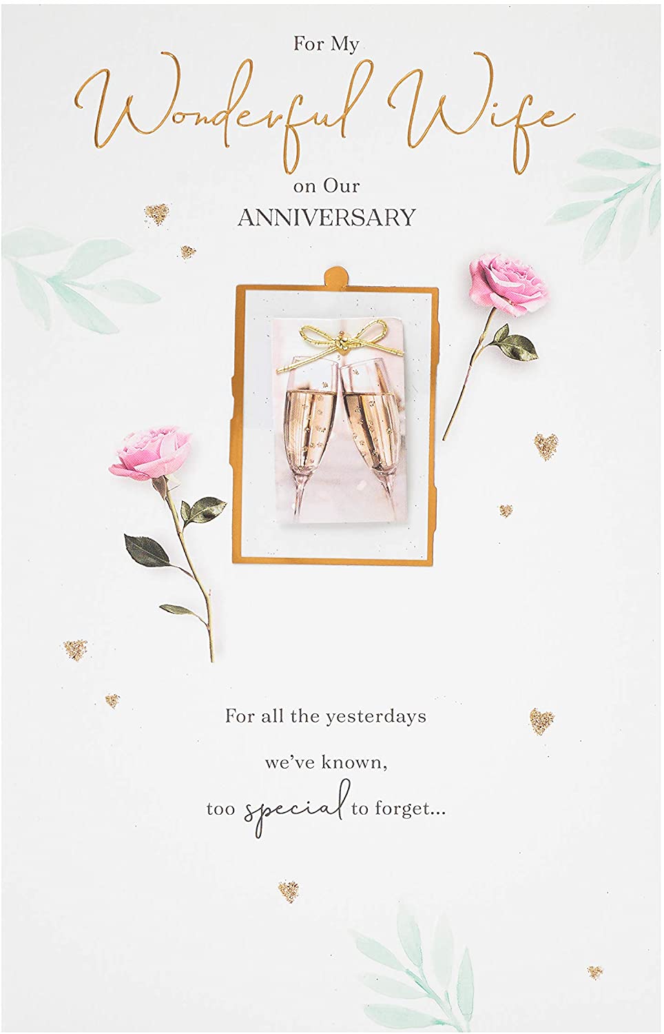 Wife Anniversary Card - Champagne Toast Of Love