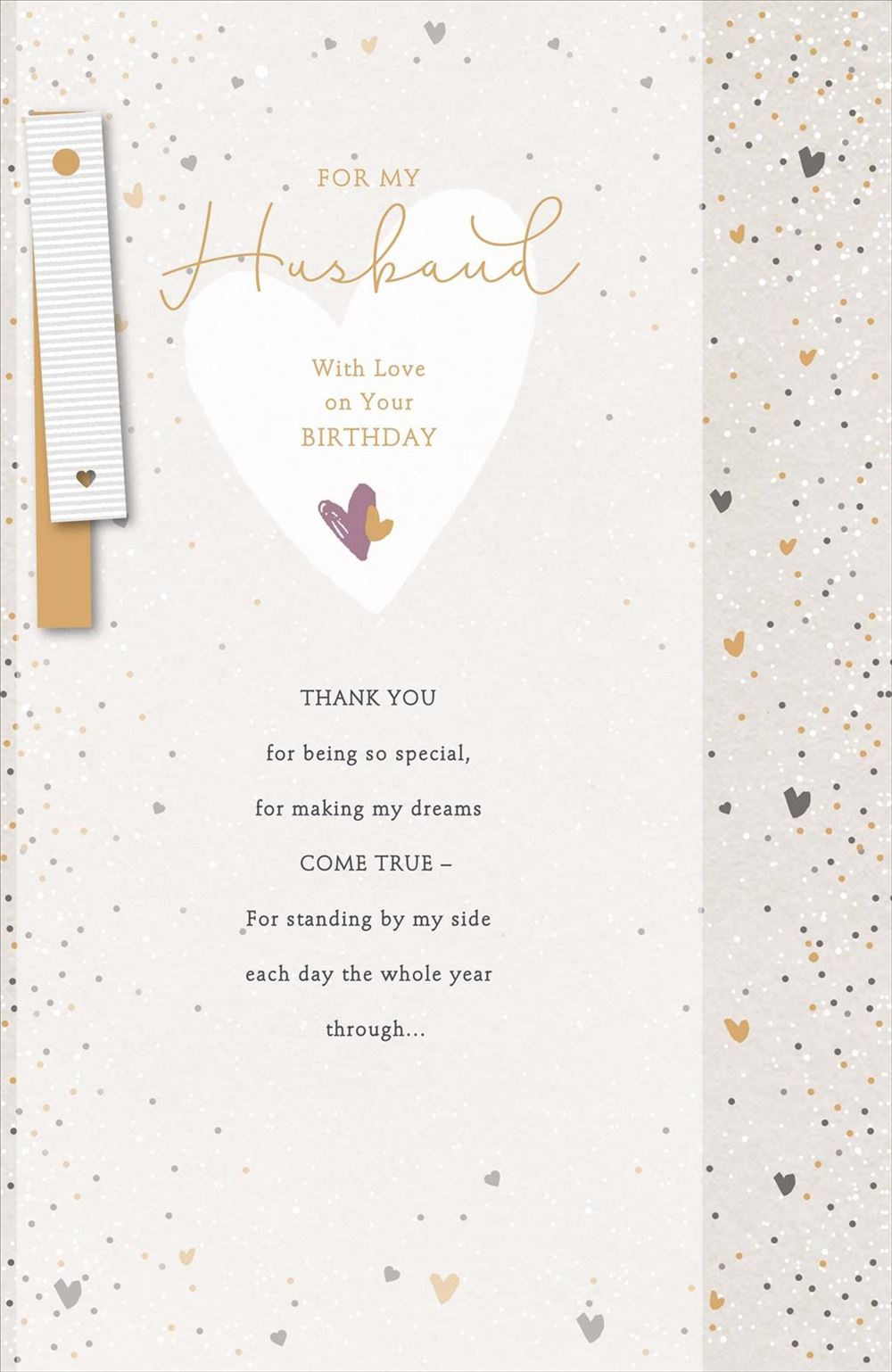 Hand-Finished Husband Birthday Card - Heartfelt Feelings Simply Devine