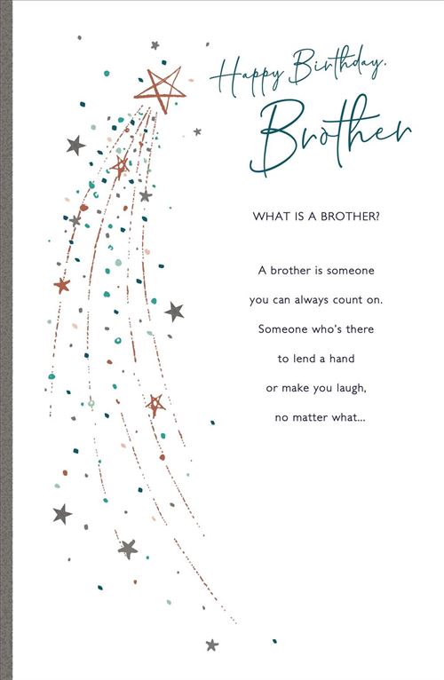 Brother Birthday Card - Shooting Stars
