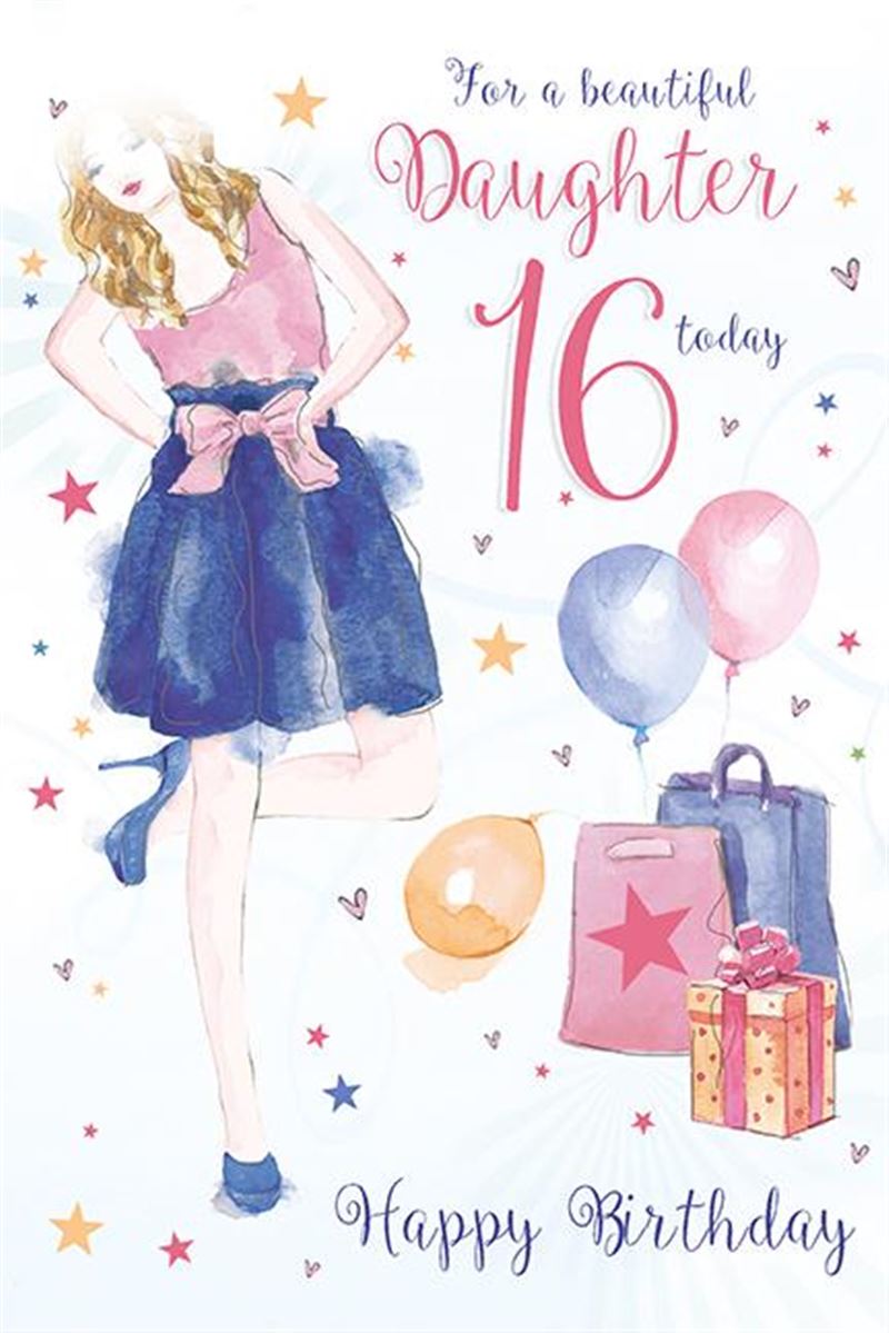 Daughter 16th Birthday Card - Smart Dress
