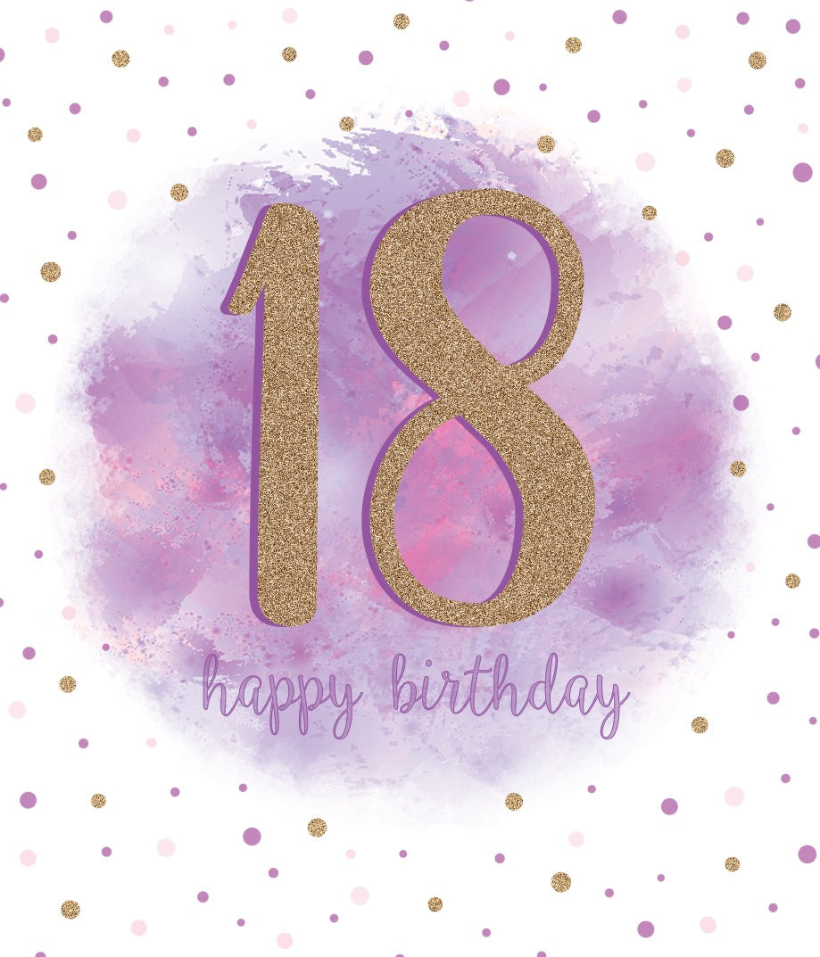18th Birthday Girl Card - Minimal Sparkles