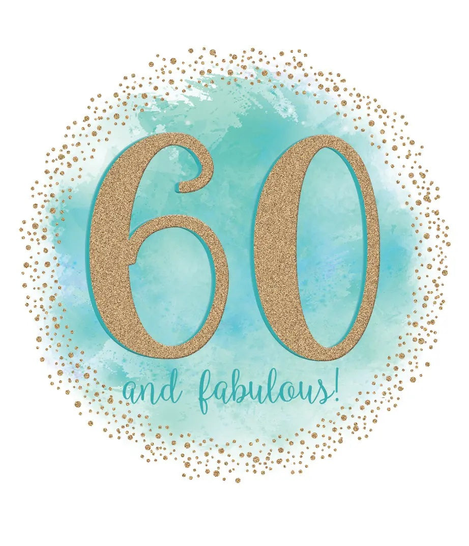 60th Birthday Card - Golden 60 And Fabulous